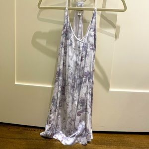 Purple tie die mini dress